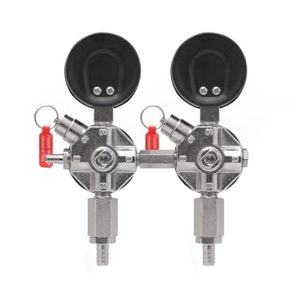 Kegco Secondary Regulator, Double Gauge, Black
