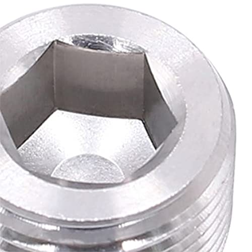 Othmro 6pcs Iron Hex Socket Pipe Fitting, 1/2" Female Thread Hose Adapter Connector Fit for 0.49" Tubes Pipe Plug Fitting Assortment Set for Garden Pipe Pneumatic Solenoid Valve Silver - size: 6pcs 1/2"