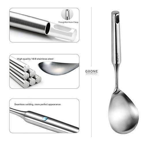 Cooking Spoon,304 Stainless Steel Large Serving Spoons,Silver/12.6Inch - style: Cooking Spoon