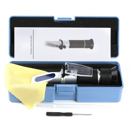 Antifreeze Refractometer, 3-in-1 Antifreeze Coolant Tester for Checking Freezing Point, Concentration of Ethylene Glycol Propylene Glycol Based Automobile Antifreeze Coolant Condition - size: Antifreeze Refractometer