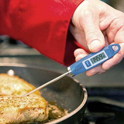 Escali DH1 Gourmet Digital Meat Thermometer with Extra Long Probe, NSF Certified, Blue - color: Blue