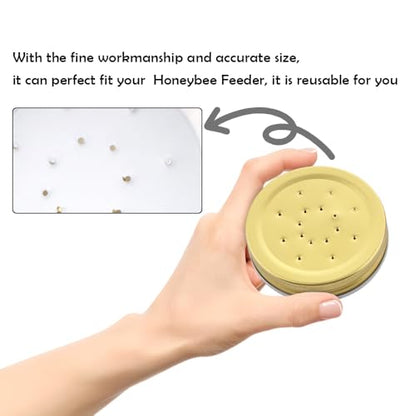 10 Pcs 2.87" Bee Entrance Feeder, Metal Bee Feeders Entrance Beehive Lid for Beekeeping Supplies Tools, Beehive Water Equipment