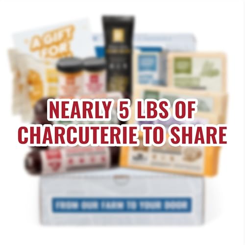 Farmers Market Meat & Cheese Gift Basket, Gourmet Charcuterie Food Gift Box with Summer Sausage, Wisconsin Cheese, Crackers, Honey and Mustard, Keto Friendly Snack Assortment for Holidays & Father’s Day