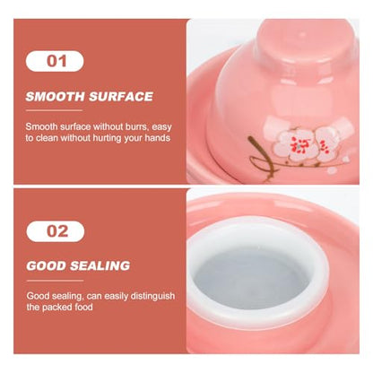 Ceramic Pickle Jar with Double Seal Lid Traditional Water-sealed Crock for Kimchi Sauerkraut Fermentation and Household Food Storage Small Portable Design