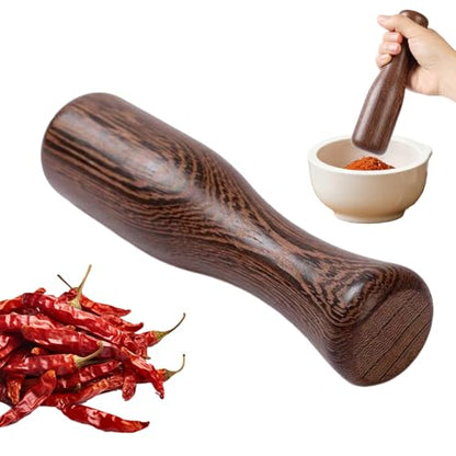 Wooden Masher Manual Ergonomic Crusher | Pickling Fermentation Sauerkraut Pounder for Meat Vegetable Cabbage Pickle Food Canning Brewing Tamping Meal Prep Kitchen