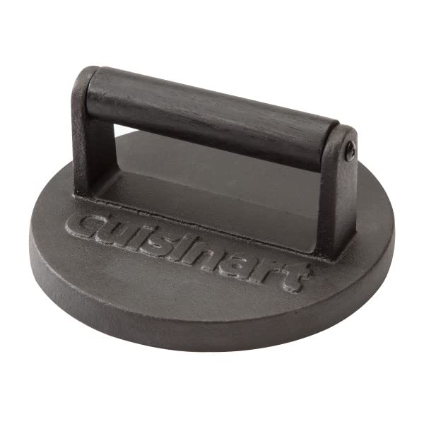 Cuisinart Smash Burger Kit, Cast Iron Press, Spatula, Seasoning Shaker and Patty Papers for Perfect Cookouts, Barbecues and Tailgates - color: Smashed Burger Kit, Cast Iron