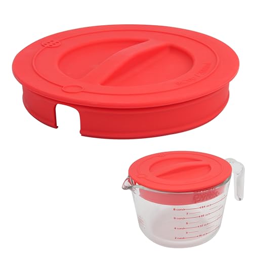 1 Pack Silicone Replacement Lids, Only Fit For Pyrex 8-Cup Tempered Glass Liquid Measuring Cups, Reusable & Food-Grade Silicone, Dishwasher & Microwave Safe (Cups not Included) - size: Lids For 8-Cup