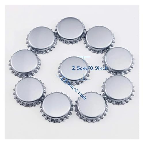 Wires and Cables 100Pcs/Lot Beer Bottle Crown Caps Oxygen Absorbing Seal Beer Bottle Caps for Home Brewing Wires and Cables(Gold) - color: Gold