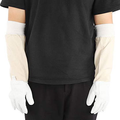 Beekeeping Gloves for Women & Men | Goat - Skin Leather Palms Block Bee Stings | Extra - Long Sleeves for Apiary Inspection/Beginners | Sturdy Canvas & Leather (XL) - size: XL