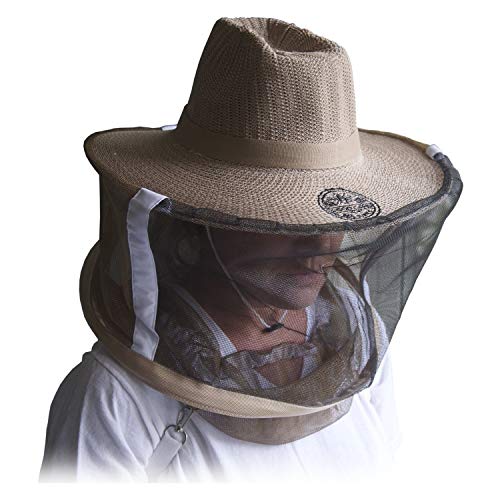 GL-Veil-LG Professional Beekeeping Beekeepers Hat Veil for Bee Protection During Beehive Maintenance