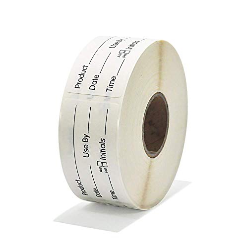 L LIKED 500 Stickers Use by 1 x 2 Inch Dissolvable Food Storage Labels for Containers - color: Black