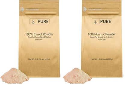 PURE ORIGINAL INGREDIENTS Carrot Powder (1 lb) Smoothies & Shakes, Sauces, No Fillers Or Additives (Pack of 2) - size: 16 Ounce (Pack of 2)