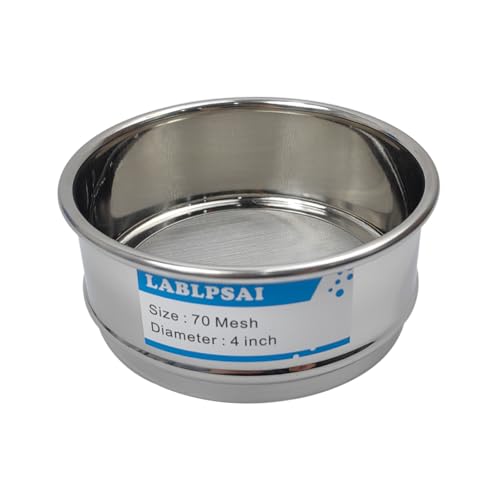 70 Mesh Lab Sieves 4" Diameter 304 Stainless Steel Wire Cloth Test Sieve for Industrial Laboratory Home - size: 70 mesh