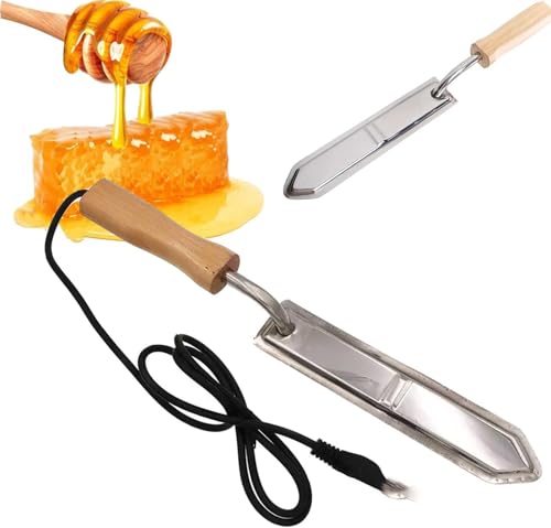 Electric Honey Extractor and Uncapping Knife, Stainless Steel Portable Handheld Heating Tool for Efficient Beekeeping