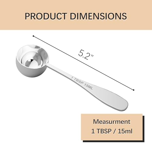 2PCS 1tbsp(3tsp, 15 ml) Single Measuring Spoon, Stainless Steel Individual Teaspoon, Metal Measure Scoop with Gift Box - size: 1 tbsp | 3 tsp | 15 ml | 1/2 oz