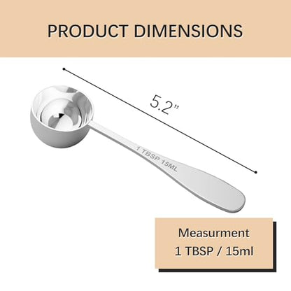 2PCS 1tbsp(3tsp, 15 ml) Single Measuring Spoon, Stainless Steel Individual Teaspoon, Metal Measure Scoop with Gift Box - size: 1 tbsp | 3 tsp | 15 ml | 1/2 oz