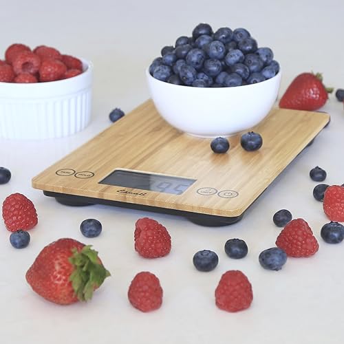 Escali Arti Digital Food Scale, Multi-Functional Kitchen Appliance, Precise Weight Measuring and Portion Control, Baking and Cooking Made Simple, Tempered Glass, Bamboo - color: Bamboo