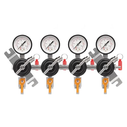 Kegco Secondary Regulator, Four Gauge