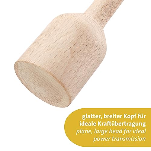 Westmark Potato & Herb Masher - Heavy Duty Hand Masher Ideal for Potatoes, Sauerkraut and Fermenting Proofing, Effortless Application - Beech Wood - size: Länge: 29,5 cm