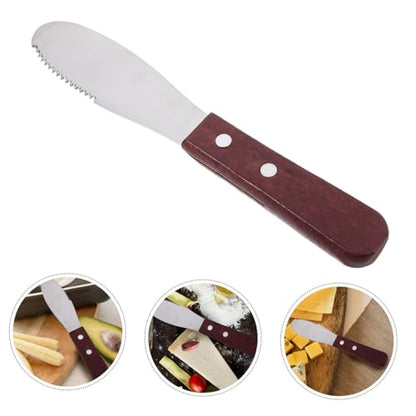 OUNONA Stainless Steel Handle Cheese Knife Multi-function Butter Spreader for Cold Butter Knife Spread Spreader for Baking