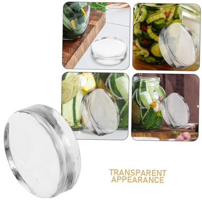 KICHOUSE 3pcs Heavy Duty Glass Weights Kit for Fermenting for Sauerkraut and Pickles
