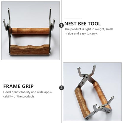 Stainless Steel Frame Grip Beehive Spleen Clip Beekeeping Nesting Tool for Hive Frame Holding and Lifter Outdoor Beekeeping Supplies