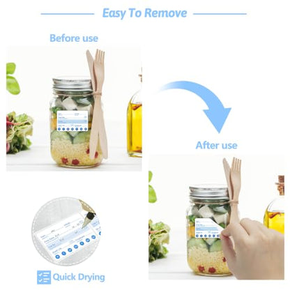 2 Rolls 600 Pcs 2 X 3 inch Removable Food Date Sticker Labels, Easy to Write for Freezer, Refrigerator Food Containers Date Sticker, Leftover Labels (Blue-Red-2X3inch) - style: Blue-Red-2X3inch
