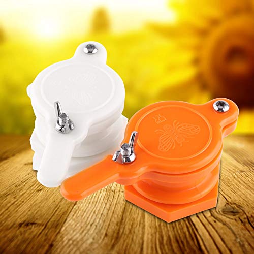 Plastic Honey Gate Valve Honey Extractor Honey Tap Beekeeping Bottling Beekeeper Equipment Gate Valve for Food and Honey White Orange (White)