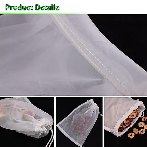 4PCS Cloths Strainer,Food Grade Nylon Nut Bag Strainer,Reusable Cold Brew Coffee Cheese Cloths Strainer for Straining Fruit Juice,Nut Milk,Doufu,Coffee,Soup Etc (Bag strainer)