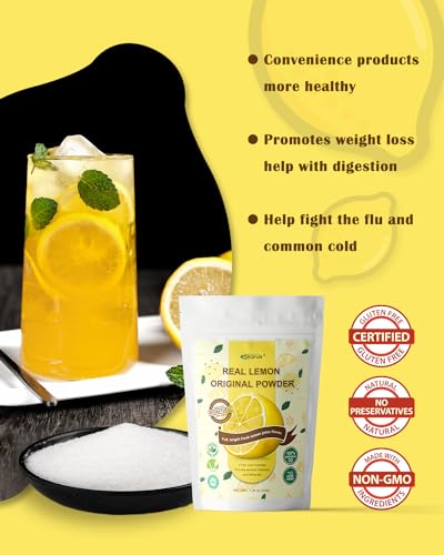 ORGFUN Original Lemon Powder, Freeze Dried Lemon Juice Powder, Great for Beverages, Smoothies, Baking 7.06 Oz - color: Lemon 7.06 Ounce