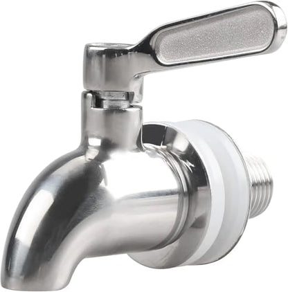Spigot For Beverage Dispenser 2pcs Drink Dispenser Spigot Champagne Stainless Steel Tap Replacement for Beverage and Glass Jar Bottle(Black) - color: Black