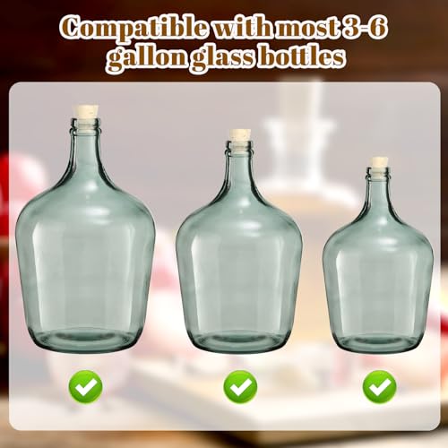 2Pcs Carboy Cork, Fermentation Stopper for 1, 3, 5, 6 Gallon Glass Water Jug Wood Tapered Fermentation Cap Cork Stoppers