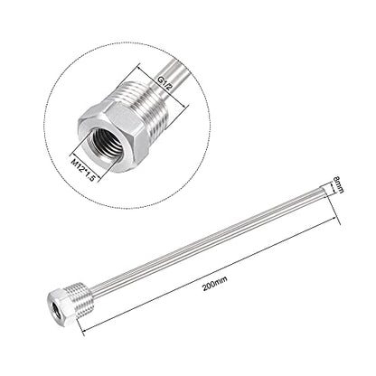uxcell 8mm Dia G1/2 Thermowell Weldless Stainless Steel 304 with Cable Gland 200mm Length for Beer Fermenter, White - color: White, size: G1/2 x 200mm