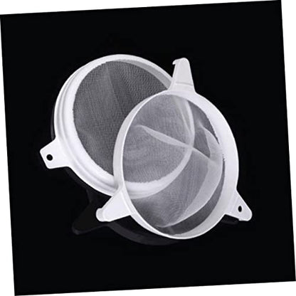 1PC Plastic Double Sieve Honey Filter Nylon Strainer for Beekeeping Impurity Removal Beekeeping Tool for Honey Processing White