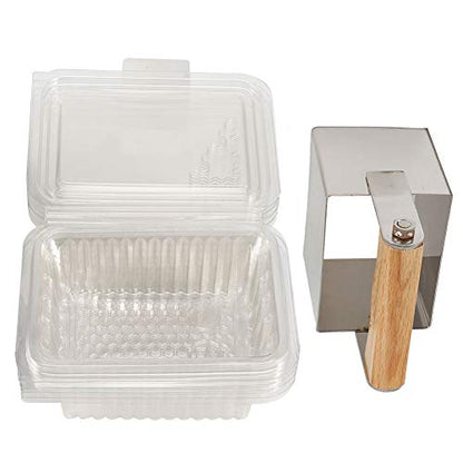 Stainless Steel Honey Cutter Scraper Comb Uncapping Tool with Plastic Case, Beekeeping Accessory