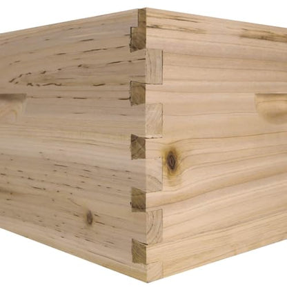 Starter 10 Frame Beehive Kit - Includes 2 Hive Bodies, 1 Super Box, Pine Frames, Wax Coated Foundations and More