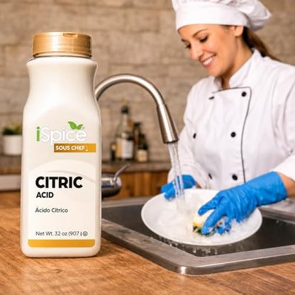 iSpice | Citric Acid | 32 oz | Bulk Size | Gourmet Spice | Kosher - size: 31.99 Ounce (Pack of 1)