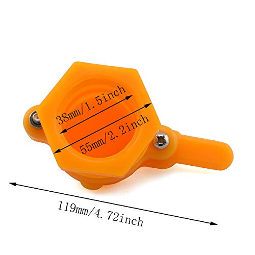 SDTC Tech 2-Pack Honey Gate Valve Yellow Nylon Extractor Tap for Bucket Beekeeping Supplies