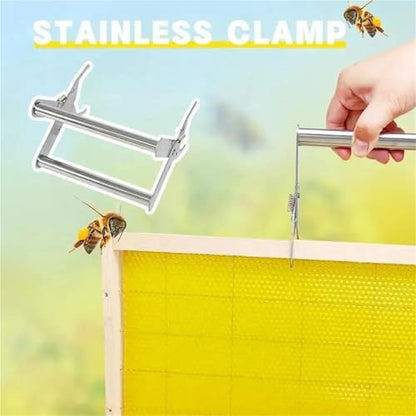 Bee Hive Frame Grip 2pcs Bee Hive Frame Holder Capture Frame Grip Beehive Clip Clamp Grasp Beekeeping Accessories Increase Honey Bee Tool Silver for Beekeeeper