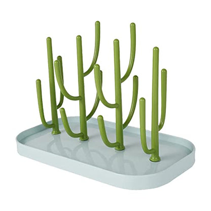 Bottle Drying Rack,Drying Rack for Kitchen Counter,Detachable Bottle Dryer Holder with Base.for Nipples,Cups,Pump Parts and Accessories(Green) - color: Green