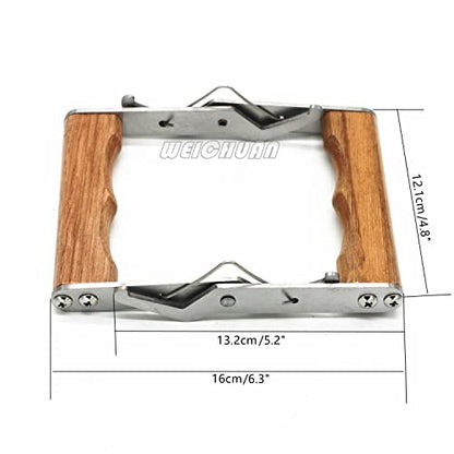 WEICHUAN Stainless Steel Beekeeping Frame Grip | Bee Hive Frame Gripper, Holder and Lifter Tool with Wooden Handle for Beekeeeper