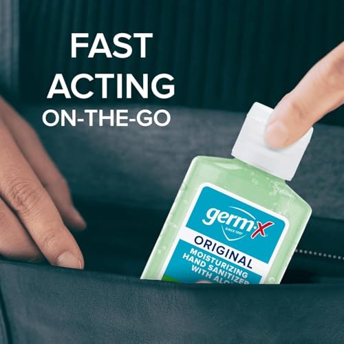 Germ-X Original Hand Sanitizer, 2 Fl Oz (Pack of 24), Less Drying Moisturizing Gel with Aloe and Vitamin E, No Rinse Formula, Bulk Mini Travel Size for On-The-Go