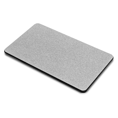 madesmart Drying Stone Dish Mat, Ultra-Fast Drying Mat for Dishes & Glassware, Diatomaceous Earth, Absorbs Water Instantly, Non Slip Base, Gray