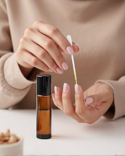 Worldgsb 25 Pack Essential Oil Roller Bottles, 10ml Refillable Amber Glass Roller Bottles with Stainless Steel Roller Balls and Caps for Travel, Perfume and Lip Gloss - color: Amber, style: 25 Pack