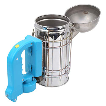Dome Stainless Steel Bee Hive Smoker with Heat Cover Beekeeping Equipment, Electric Bee Smoke Transmitter with Bracket