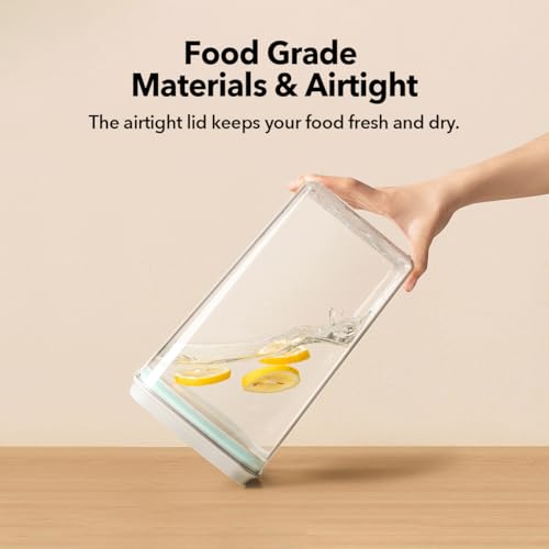 Dog Food Storage Container with 130ml Scoop – 4L/4.2qt Airtight Dog Food Container for Kibble & Treats, BPA-Free Cat Food Storage Container, Stackable Pop Lid Plastic Container with Lid (4.2Qt*2) - color: 4.2Qt*2