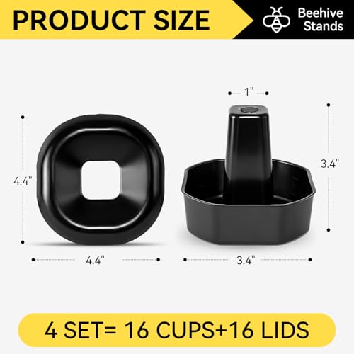 4 Sets/16Pcs Beehive Stands, Ant-Proof Beehive Feet Stands, Plastic Beehive Base for Outdoor Beekeeping Operations