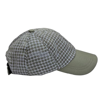 Three Layer Ventilated Beekeeping Veil in Round (3-Layer Hat, Olive Green P-Cap) - color: Olive green P-CAP