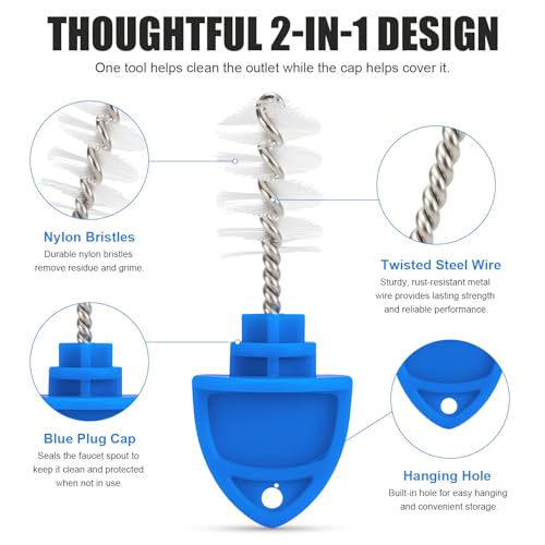 20 Pack Beer Tap Plug Brush, Reusable Draft Beer Faucet Cleaning Brush for Kegerator, Beer Tap Cleaning Brush for Bar, Brewery, Restaurant & Home Bar