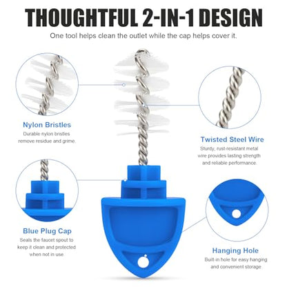 20 Pack Beer Tap Plug Brush, Reusable Draft Beer Faucet Cleaning Brush for Kegerator, Beer Tap Cleaning Brush for Bar, Brewery, Restaurant & Home Bar